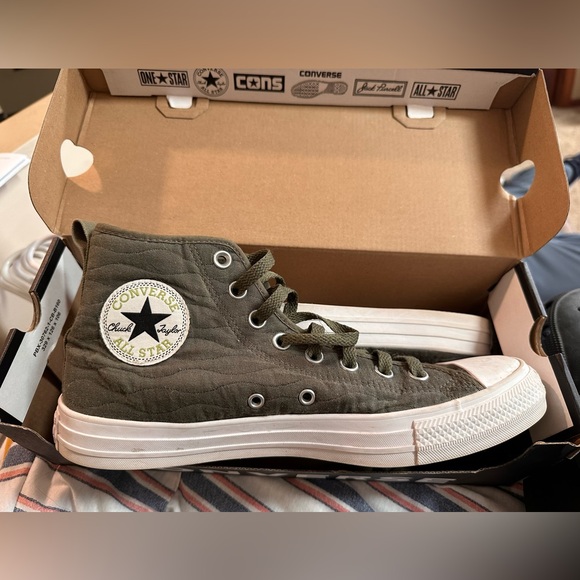Converse Shoes - Converse Olive High-Top ‘Quilted’ Sneakers. Chuck Taylor All-Star
